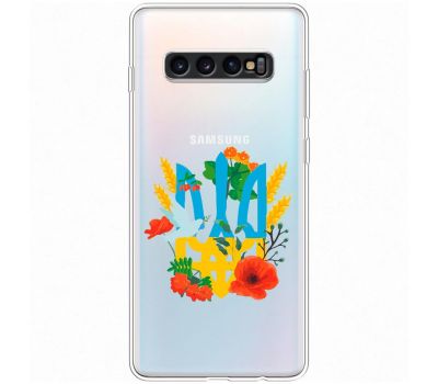 Чохол для Samsung Galaxy S10+ (G975) MixCase патріотичні герб у квітах