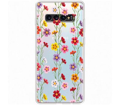 Чохол для Samsung Galaxy S10+ (G975) Mixcase квіти патерн квіткових ліан
