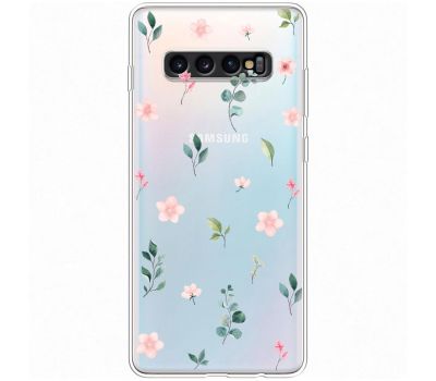 Чохол для Samsung Galaxy S10+ (G975) Mixcase квіти патерн квіти гілки евкаліпт