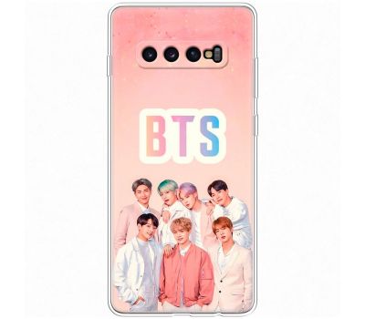 Чохол для Samsung Galaxy S10+ (G975) MixCase BTS на рожевому