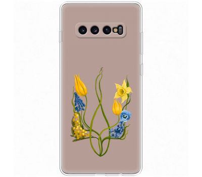 Чохол для Samsung Galaxy S10+ (G975) MixCase патріотичні квіти у формі герба