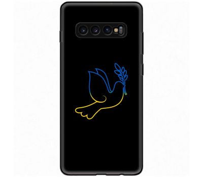 Чохол для Samsung Galaxy S10+ (G975) MixCase патріотичні синє-жовтий голуб