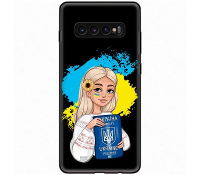 Чохол для Samsung Galaxy S10+ (G975) MixCase патріотичні паспорт українки