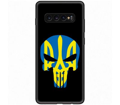 Чохол для Samsung Galaxy S10+ (G975) MixCase патріотичні жовто-блакитний череп