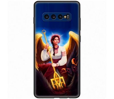 Чохол для Samsung Galaxy S10+ (G975) MixCase патріотичні українка ангел з тризубо