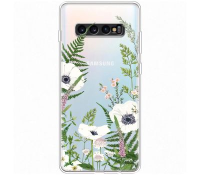 Чохол для Samsung Galaxy S10+ (G975) Mixcase квіти білі квіти лісові трави