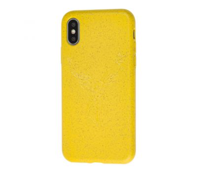 Чохол для iPhone X / Xs Eco-friendly nature "олень" жовтий