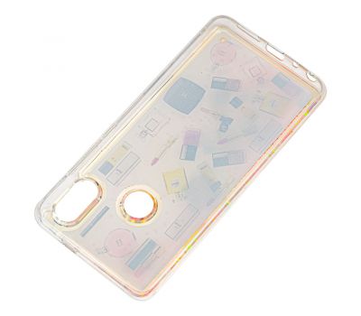 Чохол для Xiaomi Redmi Note 5 Блискучі вода "косметика 3D" рожевий 2991845