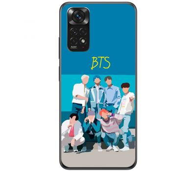 Чохол для Xiaomi Redmi Note 11 / 11s MixCase BTS на блакитному