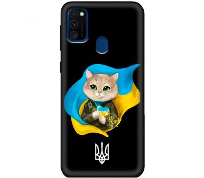 Чохол для Samsung Galaxy M21 / M30s MixCase патріотичні котик зелені очі