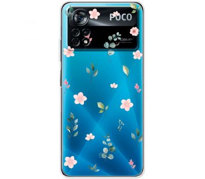 Чохол для Xiaomi Poco X4 Pro 5G Mixcase квіти патерн квіти гілки евкаліпт
