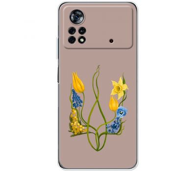 Чохол для Xiaomi Poco X4 Pro 5G MixCase патріотичні квіти у формі герба