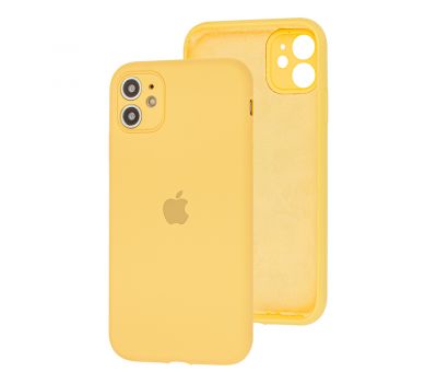 Чохол для iPhone 11 Silicone Slim Full camera жовтий