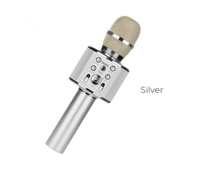 Мікрофон караоке Hoco BK3 сріблястий