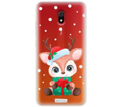 Чохол для Xiaomi Redmi 8a MixCase новий рік оленя з подарунком