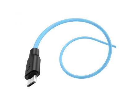 Кабель USB Hoco X21 Plus fluorescent microUSB 2.4A 1m синий 3005166