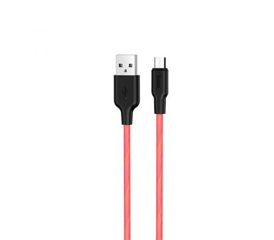 Кабель USB Hoco X21 Plus fluorescent microUSB 2.4A 1m красный 3005162