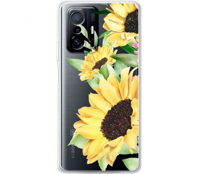 Чохол для Xiaomi 11T / 11T Pro Mixcase квіти великі соняшники