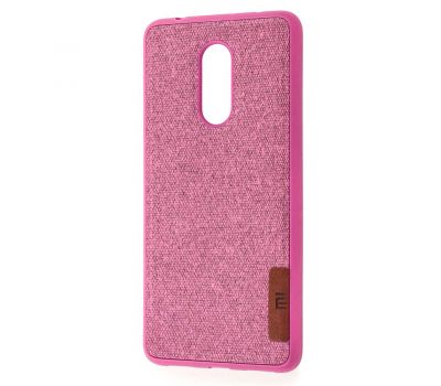 Чохол для Xiaomi Redmi 5 Label Case Textile рожевий