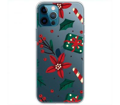 Чохол для iPhone 12 Pro MixCase Новий рік патерн омела