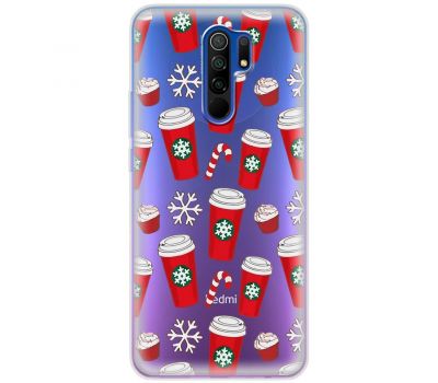 Чохол для Xiaomi Redmi 9 MixCase Новий рік зимова кава