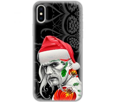 Чохол для iPhone X / Xs MixCase Новий рік козак новорічний