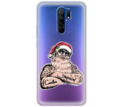 Чохол для Xiaomi Redmi 9 MixCase Новий рік Санта Клаус за Україну