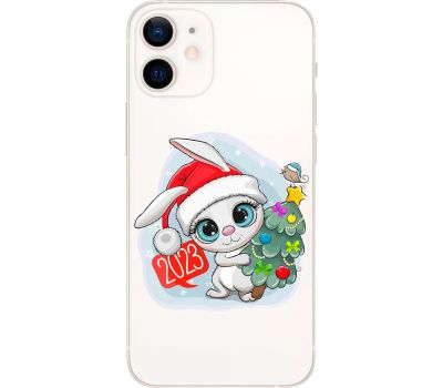 Чохол для iPhone 12 MixCase Новий рік кролик 2023