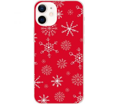 Чохол для iPhone 12 MixCase Новий рік паттерн сніжинки