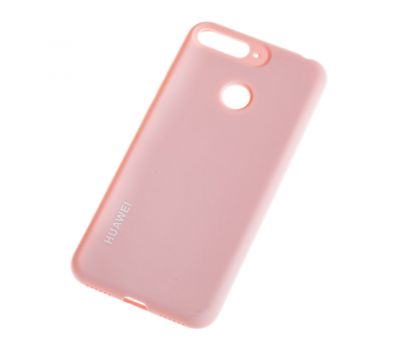 Чохол для Huawei Y6 Prime 2018 Silicone cover рожевий 3013486