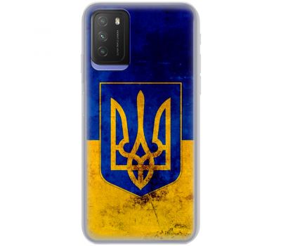 Чохол для Xiaomi Poco M3 MixCase патріотичні Герб на тлі Прапора