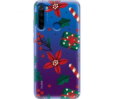 Чохол для Xiaomi Redmi Note 8T MixCase Новий рік патерн омела