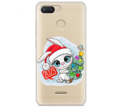 Чохол для Xiaomi Redmi 6 MixCase Новий рік кролик 2023