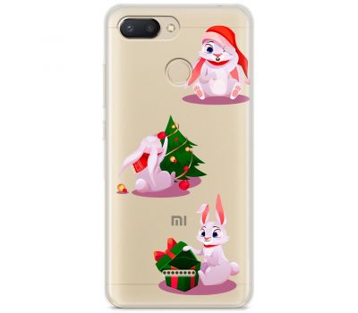 Чохол для Xiaomi Redmi 6 MixCase Новий рік символ року кролик