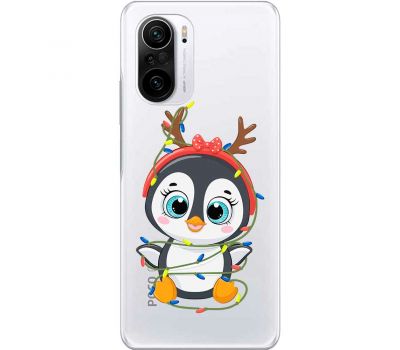 Чохол для Xiaomi Redmi K40 / K40 Pro / K40 Pro+ / Poco F3 MixCase Новий рік пінгвін у