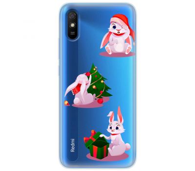 Чохол для Xiaomi Redmi 9A MixCase Новий рік символ року кролик