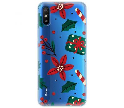 Чохол для Xiaomi Redmi 9A MixCase Новий рік патерн омела