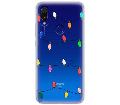 Чохол для Xiaomi Redmi 7 MixCase Новий рік кольорова гірлянда