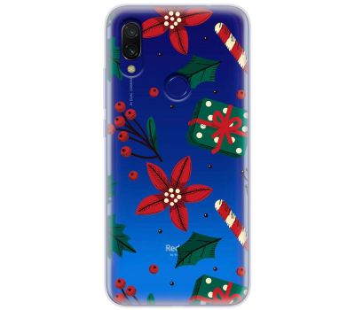 Чохол для Xiaomi Redmi 7 MixCase Новий рік патерн омела