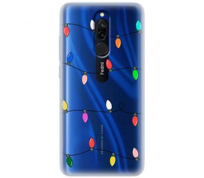 Чохол для Xiaomi Redmi 8 MixCase Новий рік кольорова гірлянда