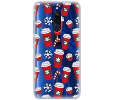 Чохол для Xiaomi Redmi 8 MixCase Новий рік зимова кава