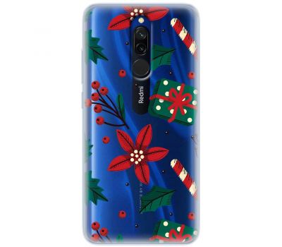 Чохол для Xiaomi Redmi 8 MixCase Новий рік патерн омела