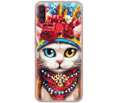 Чохол для Samsung Galaxy A11 / M11 MixCase Новий рік символ кіт патріот