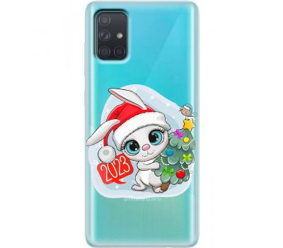 Чохол для Samsung Galaxy A71 (A715) MixCase Новий рік кролик 2023