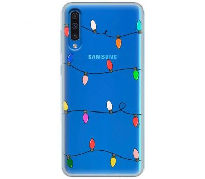 Чохол для Samsung Galaxy A50/A50s/A30s MixCase Новий рік кольорова гірлянда