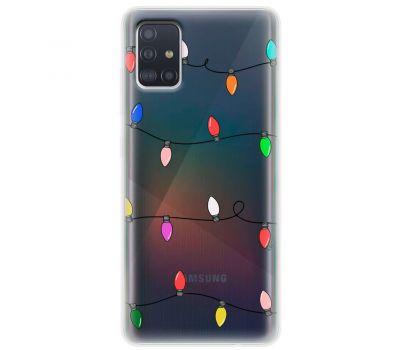 Чохол для Samsung Galaxy A51 (A515) / M40s MixCase Новий рік кольорова гірлянда