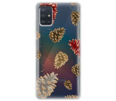 Чохол для Samsung Galaxy A51 (A515) / M40s MixCase Новий рік ялинові шишки