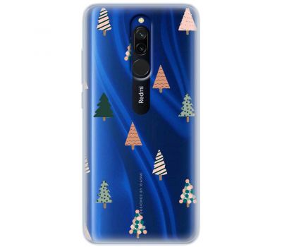 Чохол для Xiaomi Redmi 8 MixCase Новий рік патерн новорічні ялинки