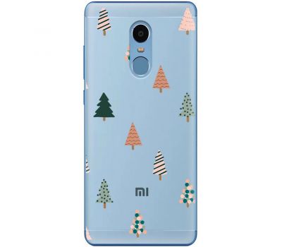 Чохол для Xiaomi Redmi Note 4 / 4x MixCase Новий рік патерн новорічні ялинки