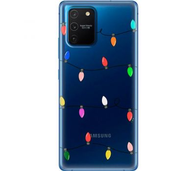 Чохол для Samsung Galaxy S10 Lite (G770) / A91 MixCase Новий рік кольорова гірлянда